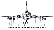 J35B med ARAK, JRAK och AKAN fr attackuppdrag