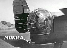 AN/APS-13 monterad under akterskytten på Lancaster