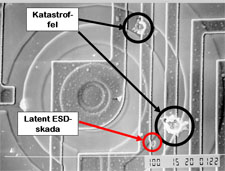 ESD-skador p IC-krets