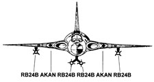 J35A med RB24B och AKAN fr jaktkuppdrag