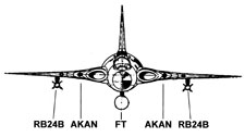 J35A med RB24B och AKAN samt FT fr jaktkuppdrag